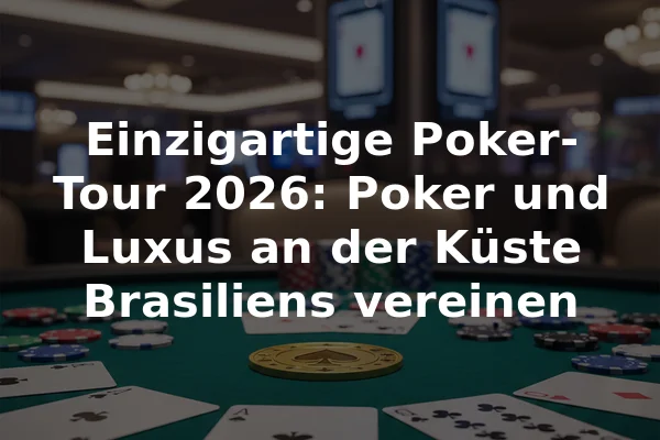 Einzigartige Poker-Tour 2026: Poker und Luxus an der Küste Brasiliens vereinen