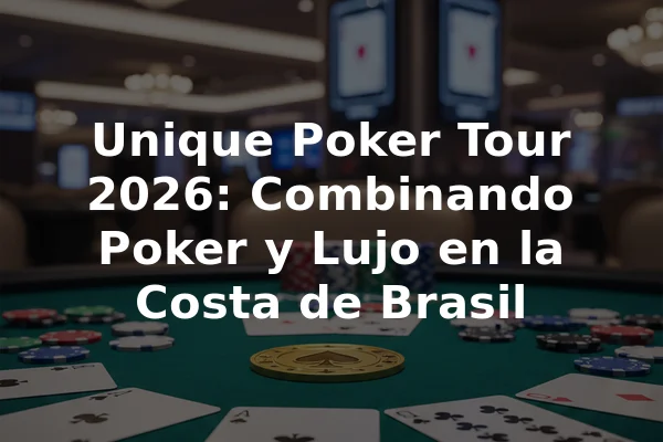 Unique Poker Tour 2026: Combinando Poker y Lujo en la Costa de Brasil