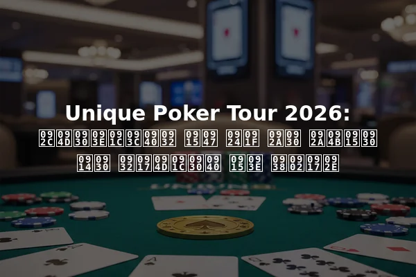 Unique Poker Tour 2026: ब्राज़ील के तट पर पोकर और लग्जरी का संगम