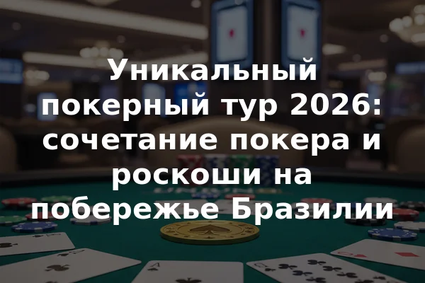 Уникальный покерный тур 2026: сочетание покера и роскоши на побережье Бразилии
