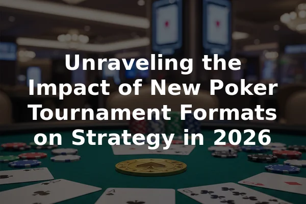 Unraveling the Impact of New Poker Tournament Formats on Strategy in 2026