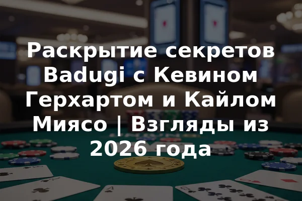 Раскрытие секретов Badugi с Кевином Герхартом и Кайлом Миясо | Взгляды из 2026 года