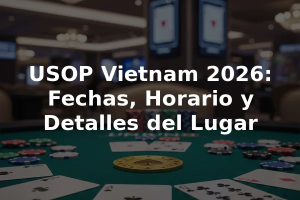 USOP Vietnam 2026: Fechas, Horario y Detalles del Lugar