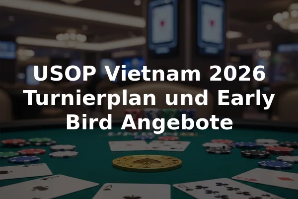 USOP Vietnam 2026 Turnierplan und Early Bird Angebote