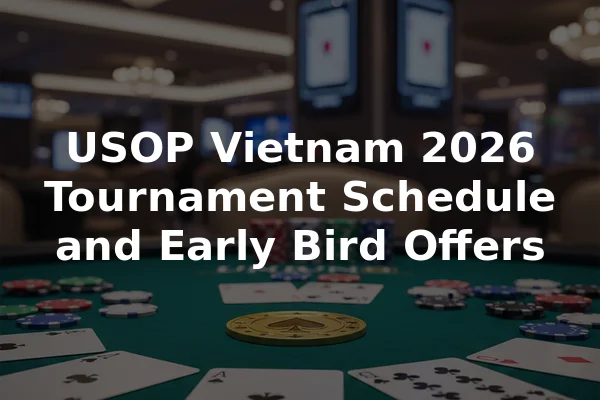 USOP Vietnam 2026 Tournament Schedule and Early Bird Offers