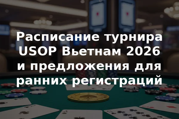 Расписание турнира USOP Вьетнам 2026 и предложения для ранних регистраций