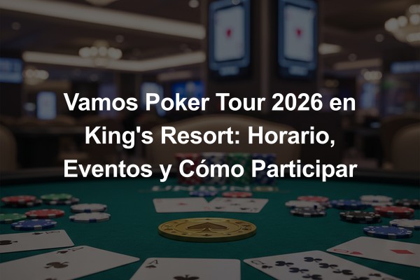 Vamos Poker Tour 2026 en King's Resort: Horario, Eventos y Cómo Participar