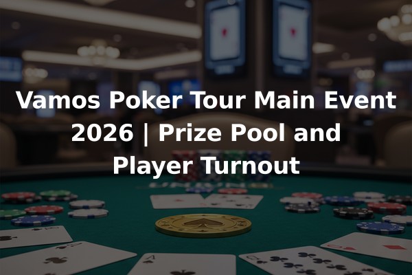 Vamos Poker Tour Main Event 2026 | Prize Pool and Player Turnout