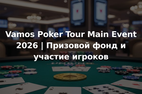 Vamos Poker Tour Main Event 2026 | Призовой фонд и участие игроков