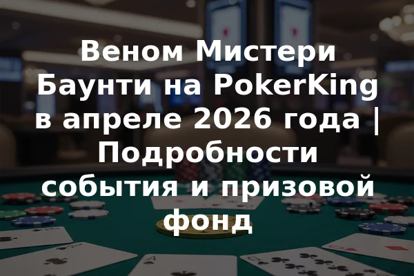 Веном Мистери Баунти на PokerKing в апреле 2026 года | Подробности события и призовой фонд
