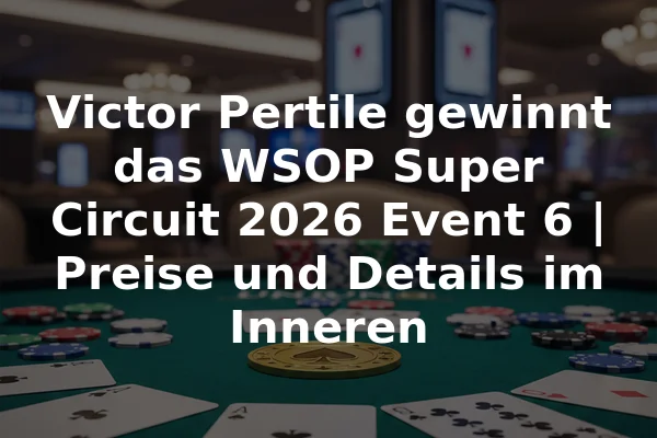 Victor Pertile gewinnt das WSOP Super Circuit 2026 Event 6 | Preise und Details im Inneren