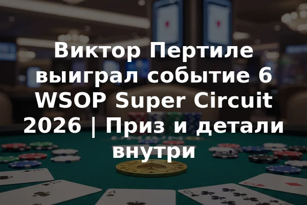 Виктор Пертиле выиграл событие 6 WSOP Super Circuit 2026 | Приз и детали внутри