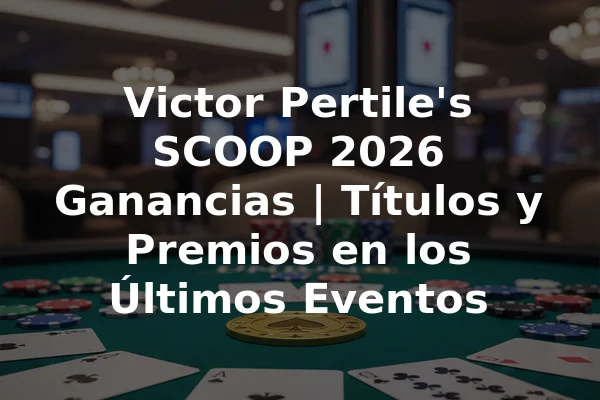 Victor Pertile's SCOOP 2026 Ganancias | Títulos y Premios en los Últimos Eventos