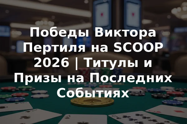 Победы Виктора Пертиля на SCOOP 2026 | Титулы и Призы на Последних Событиях