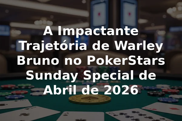 A Impactante Trajetória de Warley Bruno no PokerStars Sunday Special de Abril de 2026