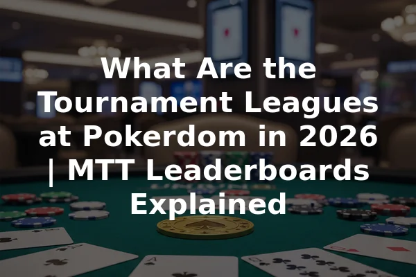 What Are the Tournament Leagues at Pokerdom in 2026 | MTT Leaderboards Explained