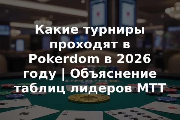 Какие турниры проходят в Pokerdom в 2026 году | Объяснение таблиц лидеров MTT