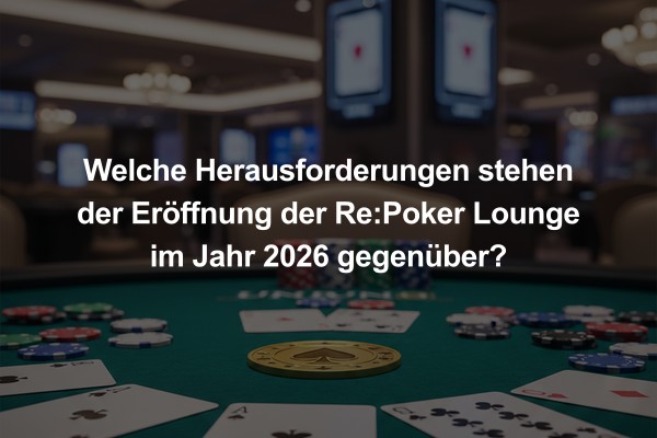 Welche Herausforderungen stehen der Eröffnung der Re:Poker Lounge im Jahr 2026 gegenüber?