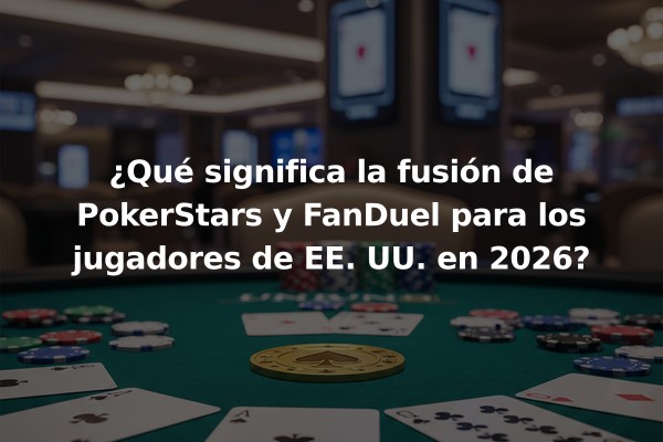 ¿Qué significa la fusión de PokerStars y FanDuel para los jugadores de EE. UU. en 2026?