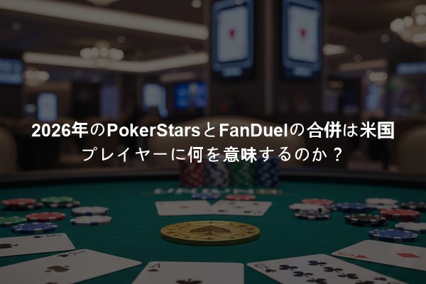 2026年のPokerStarsとFanDuelの合併は米国プレイヤーに何を意味するのか？