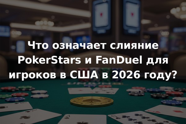 Что означает слияние PokerStars и FanDuel для игроков в США в 2026 году?