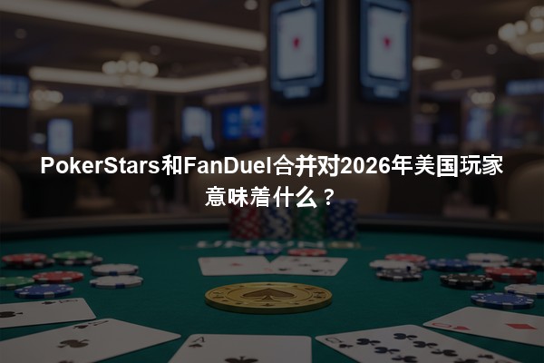PokerStars和FanDuel合并对2026年美国玩家意味着什么？