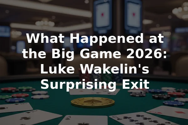 What Happened at the Big Game 2026: Luke Wakelin's Surprising Exit