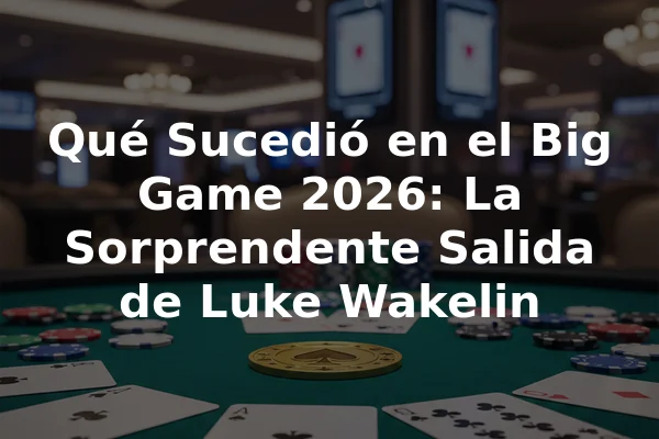 Qué Sucedió en el Big Game 2026: La Sorprendente Salida de Luke Wakelin