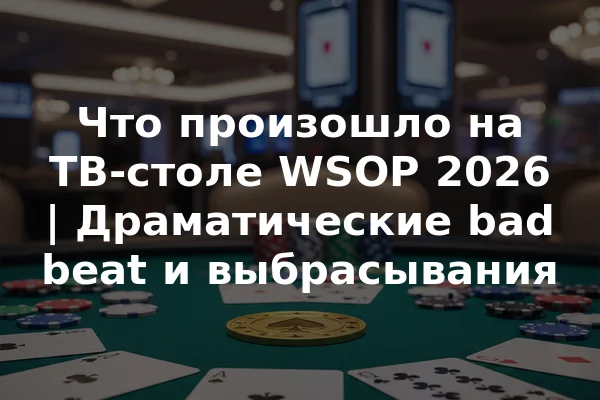 Что произошло на ТВ-столе WSOP 2026 | Драматические bad beat и выбрасывания