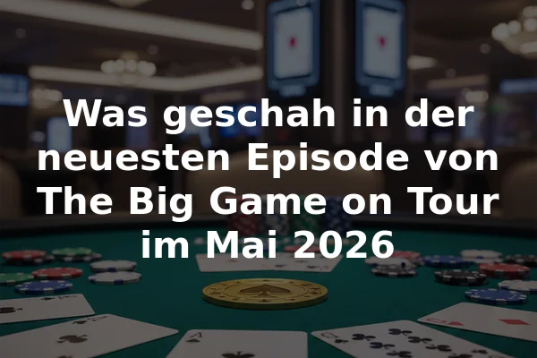 Was geschah in der neuesten Episode von The Big Game on Tour im Mai 2026
