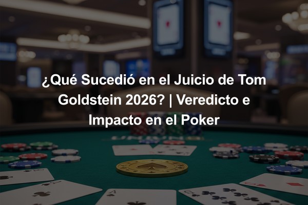 ¿Qué Sucedió en el Juicio de Tom Goldstein 2026? | Veredicto e Impacto en el Poker