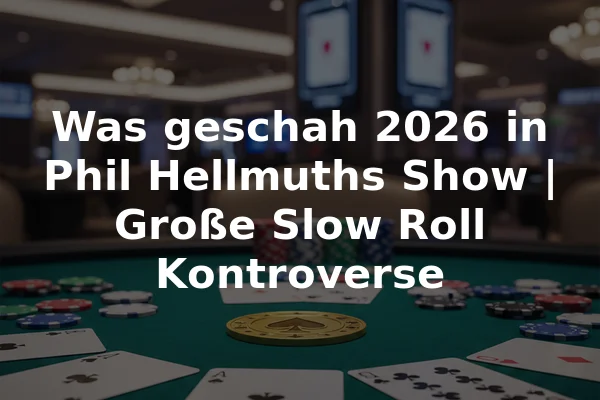 Was geschah 2026 in Phil Hellmuths Show | Große Slow Roll Kontroverse