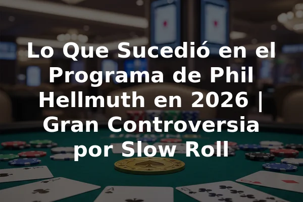 Lo Que Sucedió en el Programa de Phil Hellmuth en 2026 | Gran Controversia por Slow Roll
