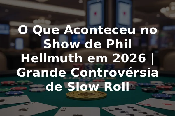 O Que Aconteceu no Show de Phil Hellmuth em 2026 | Grande Controvérsia de Slow Roll