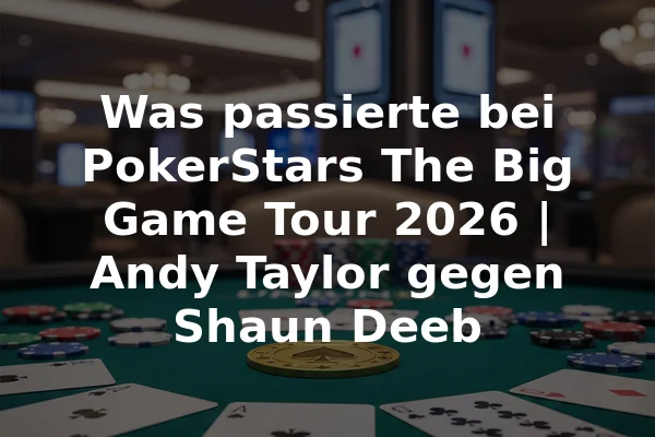 Was passierte bei PokerStars The Big Game Tour 2026 | Andy Taylor gegen Shaun Deeb