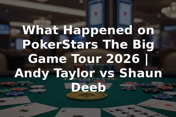 What Happened on PokerStars The Big Game Tour 2026 | Andy Taylor vs Shaun Deeb