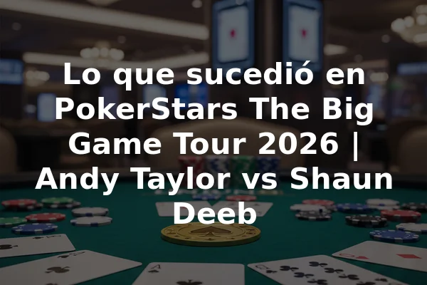 Lo que sucedió en PokerStars The Big Game Tour 2026 | Andy Taylor vs Shaun Deeb