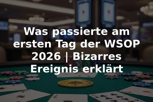 Was passierte am ersten Tag der WSOP 2026 | Bizarres Ereignis erklärt