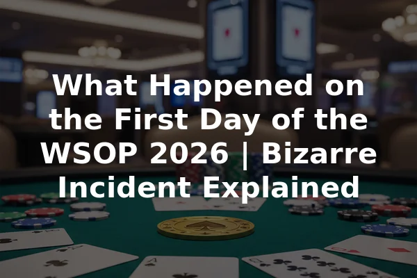 What Happened on the First Day of the WSOP 2026 | Bizarre Incident Explained