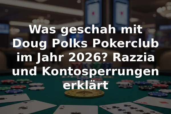 Was geschah mit Doug Polks Pokerclub im Jahr 2026? Razzia und Kontosperrungen erklärt