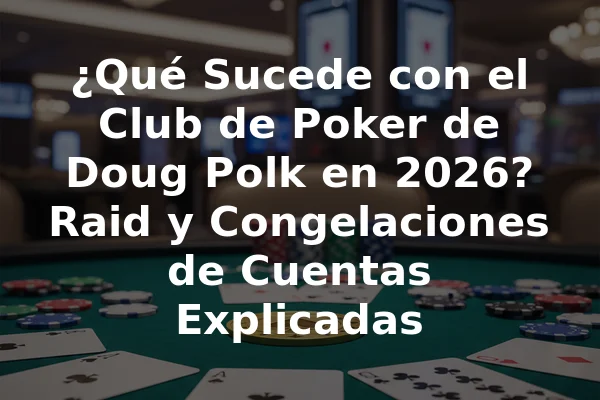 ¿Qué Sucede con el Club de Poker de Doug Polk en 2026? Raid y Congelaciones de Cuentas Explicadas