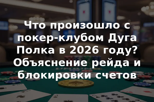 Что произошло с покер-клубом Дуга Полка в 2026 году? Объяснение рейда и блокировки счетов