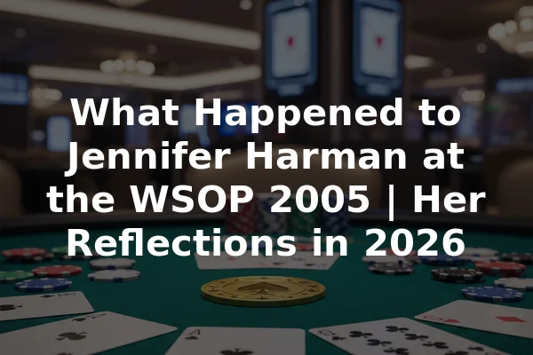 What Happened to Jennifer Harman at the WSOP 2005 | Her Reflections in 2026