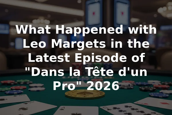 What Happened with Leo Margets in the Latest Episode of "Dans la Tête d'un Pro" 2026