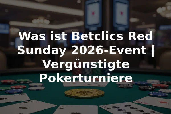 Was ist Betclics Red Sunday 2026-Event | Vergünstigte Pokerturniere