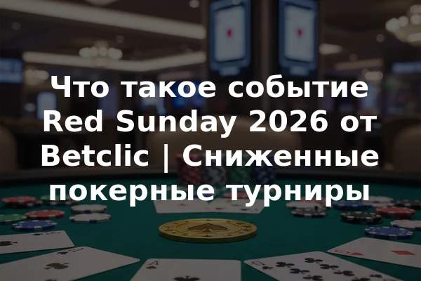 Что такое событие Red Sunday 2026 от Betclic | Сниженные покерные турниры