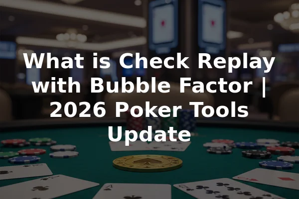 What is Check Replay with Bubble Factor | 2026 Poker Tools Update