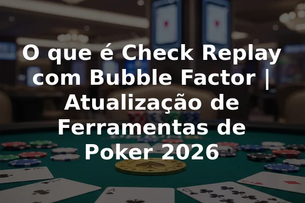 O que é Check Replay com Bubble Factor | Atualização de Ferramentas de Poker 2026
