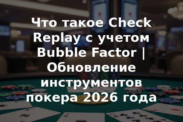 Что такое Check Replay с учетом Bubble Factor | Обновление инструментов покера 2026 года