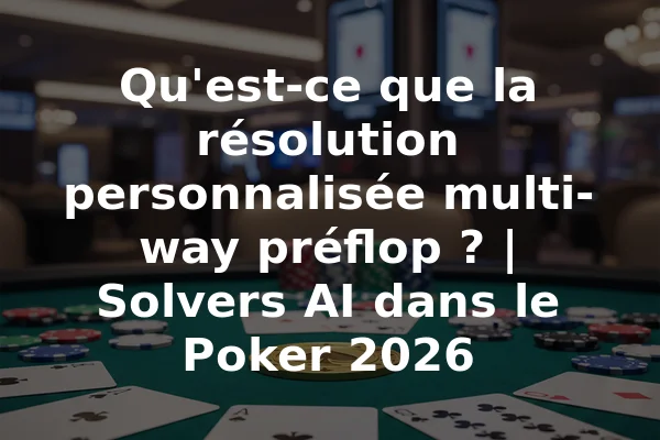 Qu'est-ce que la résolution personnalisée multi-way préflop ? | Solvers AI dans le Poker 2026